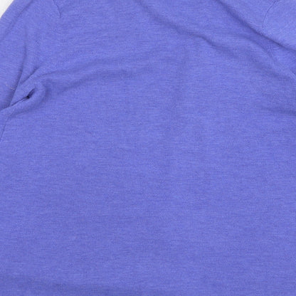 John Lewis Womens Blue V-Neck Polyester Cardigan Jumper Size 8