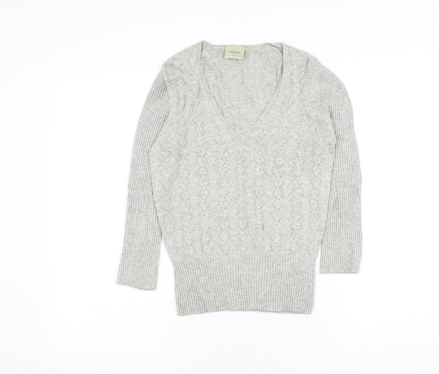 Womens UK Size 8 NEXT Grey Pullover Jumper
