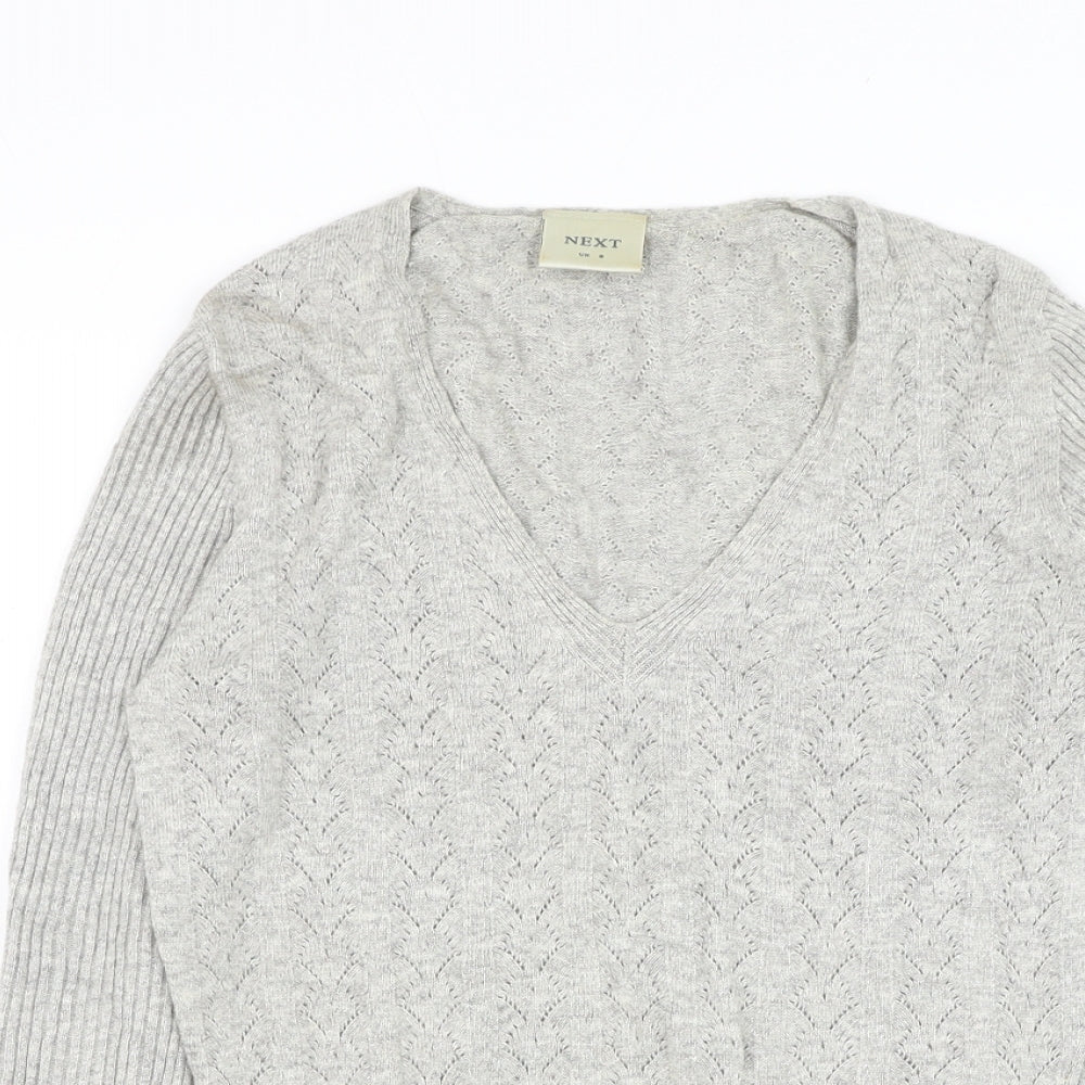 Womens UK Size 8 NEXT Grey Pullover Jumper