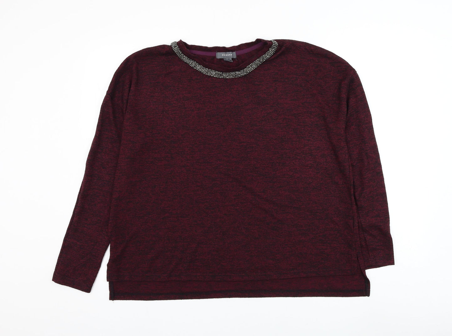 Primark Womens Purple Round Neck Polyester Pullover Jumper Size 12