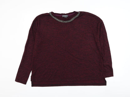 Primark Womens Purple Round Neck Polyester Pullover Jumper Size 12