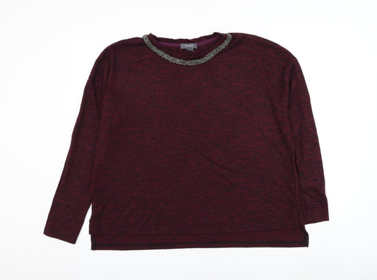 Primark Womens Purple Round Neck Polyester Pullover Jumper Size 12