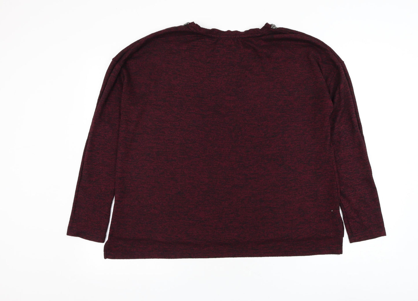 Primark Womens Purple Round Neck Polyester Pullover Jumper Size 12