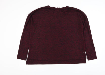 Primark Womens Purple Round Neck Polyester Pullover Jumper Size 12