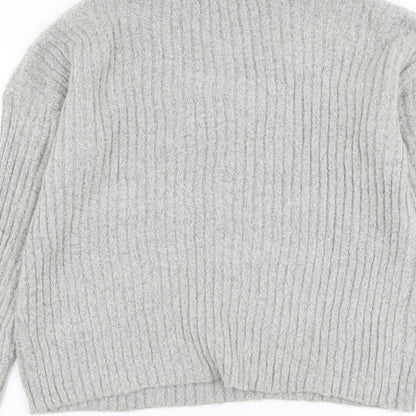 Womens UK Size M Brave Soul Grey Pullover Jumper