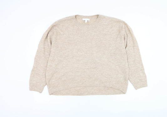 Womens UK Size L H&M Beige Pullover Jumper