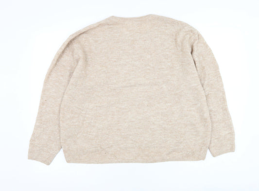 Womens UK Size L H&M Beige Pullover Jumper