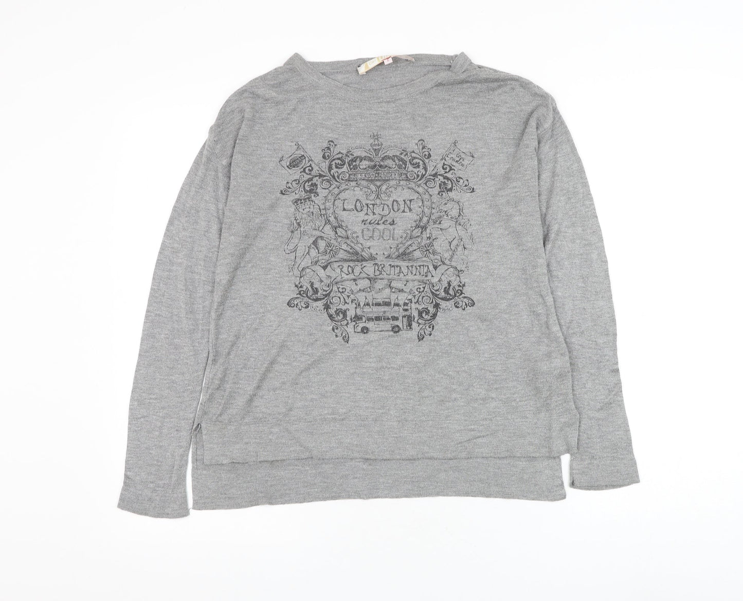 Womens UK Size 6 Dorothy Perkins Grey Pullover Jumper