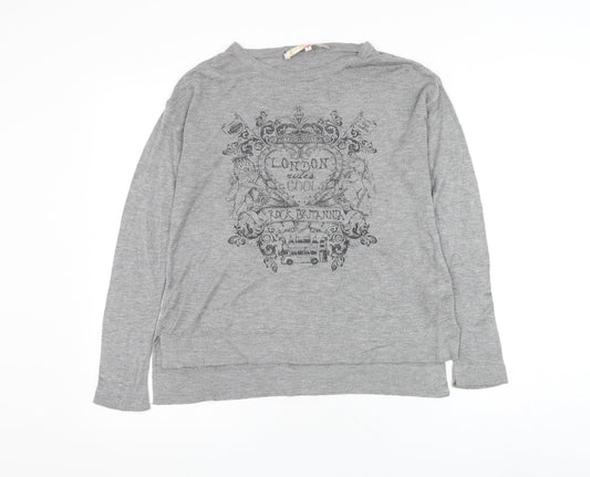 Womens UK Size 6 Dorothy Perkins Grey Pullover Jumper