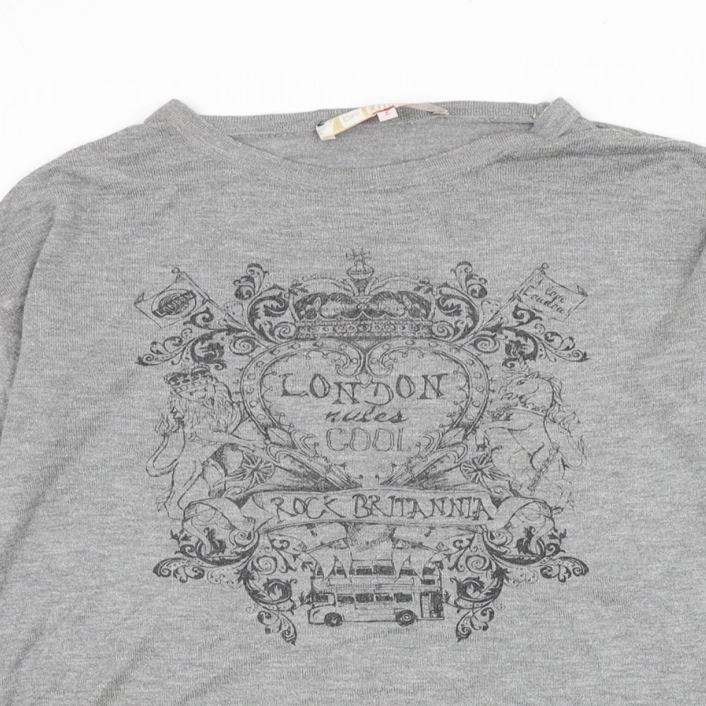 Womens UK Size 6 Dorothy Perkins Grey Pullover Jumper
