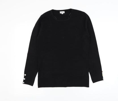 Womens UK Size S Filati Black Pullover Jumper