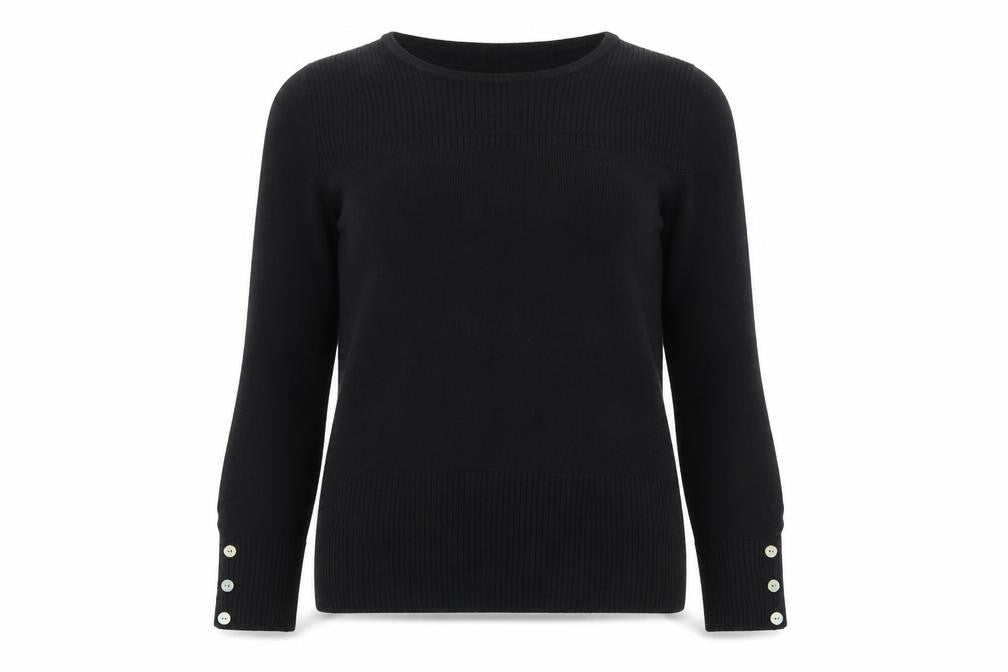 Womens UK Size S Filati Black Pullover Jumper