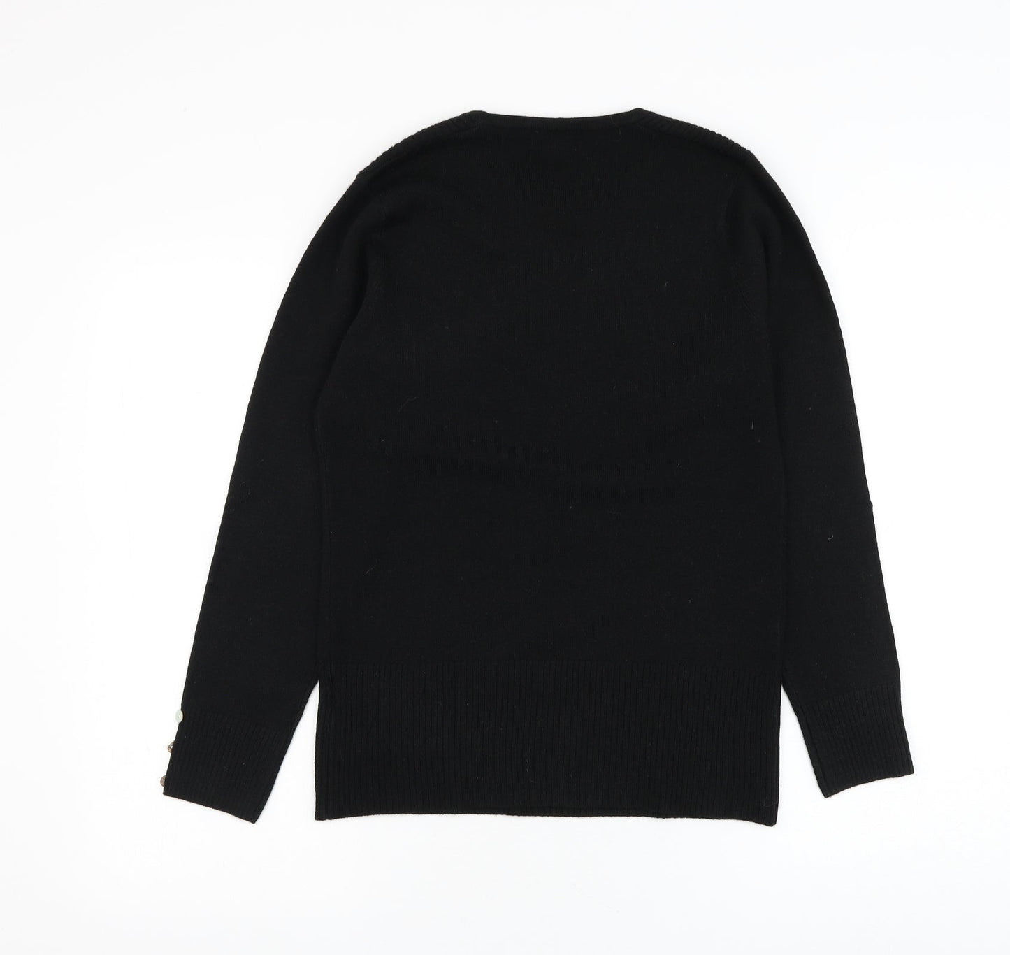 Womens UK Size S Filati Black Pullover Jumper