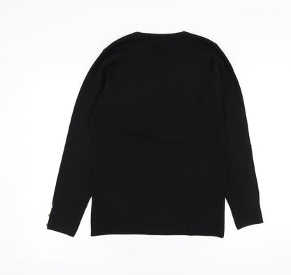 Womens UK Size S Filati Black Pullover Jumper
