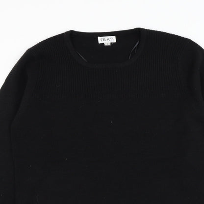 Womens UK Size S Filati Black Pullover Jumper