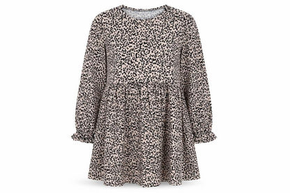 New Look Womens Beige Animal Print Polyester Trapeze & Swing Size 12 Round Neck Pullover