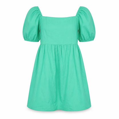 New Look Womens Green Polyester A-Line Size 12 Square Neck Pullover