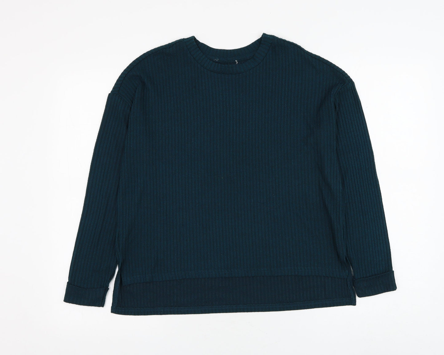 Primark Womens Green Round Neck Polyester Pullover Jumper Size 4