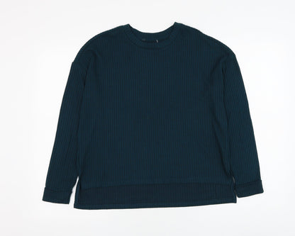 Primark Womens Green Round Neck Polyester Pullover Jumper Size 4