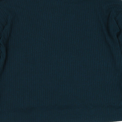 Primark Womens Green Round Neck Polyester Pullover Jumper Size 4