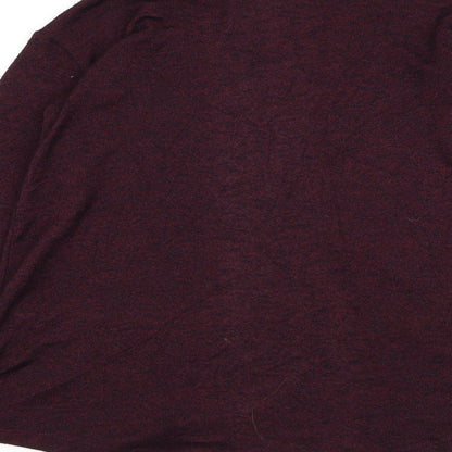 H&M Girls Purple Square Neck Polyester Cardigan Jumper Size 9-10 Years Pullover