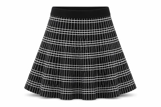 Truworths Womens Black Geometric Viscose Skater Skirt Size 10