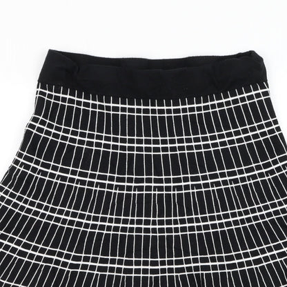 Truworths Womens Black Geometric Viscose Skater Skirt Size 10