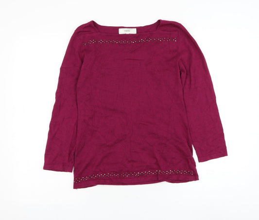 Womens UK Size 12 NEXT Purple Pullover Jumper