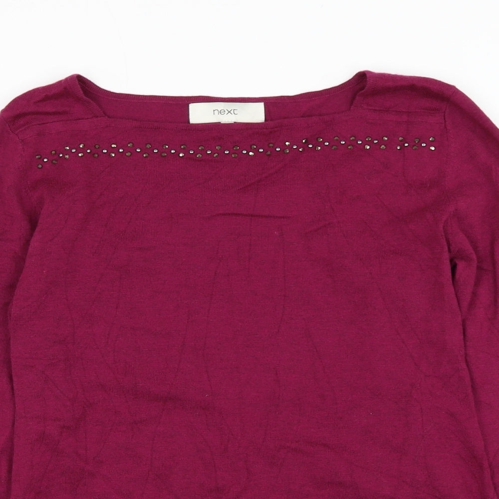 Womens UK Size 12 NEXT Purple Pullover Jumper
