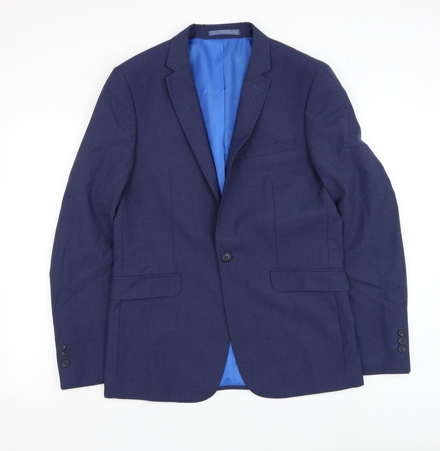 Mens UK Size 38 Marks and Spencer Regular Blue Suit Jacket