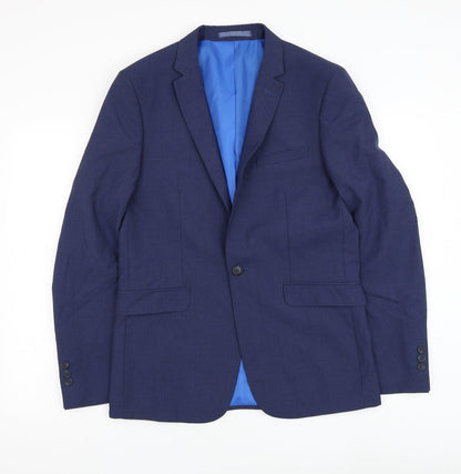 Mens UK Size 38 Marks and Spencer Regular Blue Suit Jacket