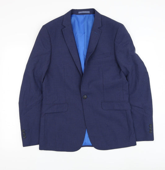 Mens UK Size 38 Marks and Spencer Regular Blue Suit Jacket