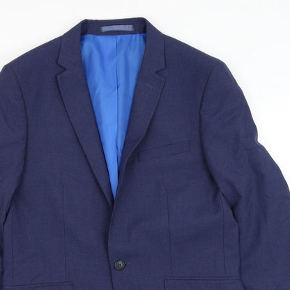 Mens UK Size 38 Marks and Spencer Regular Blue Suit Jacket