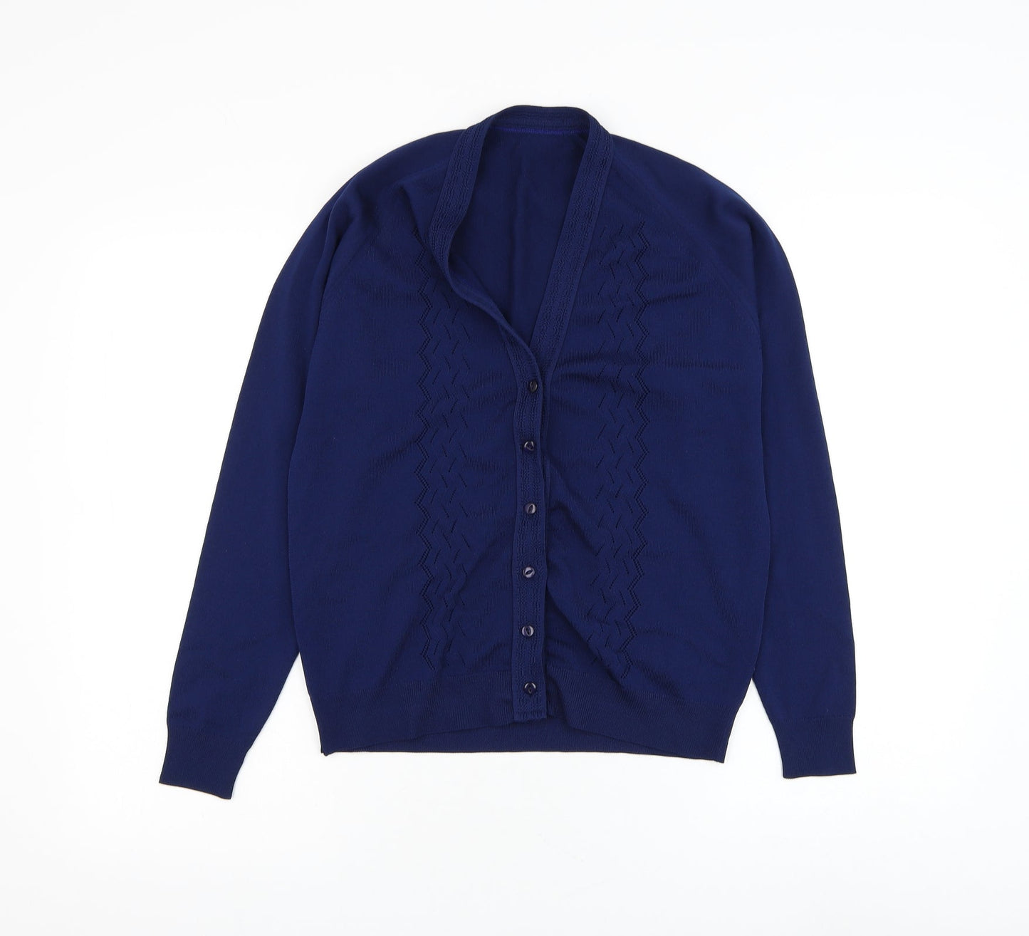 Womens UK Size S Preworn Blue Cardigan Jumper