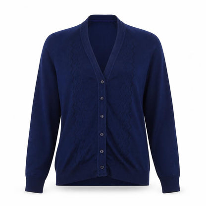 Womens UK Size S Preworn Blue Cardigan Jumper