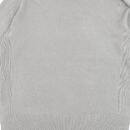 Primark Womens Grey V-Neck Acrylic Pullover Jumper Size 6