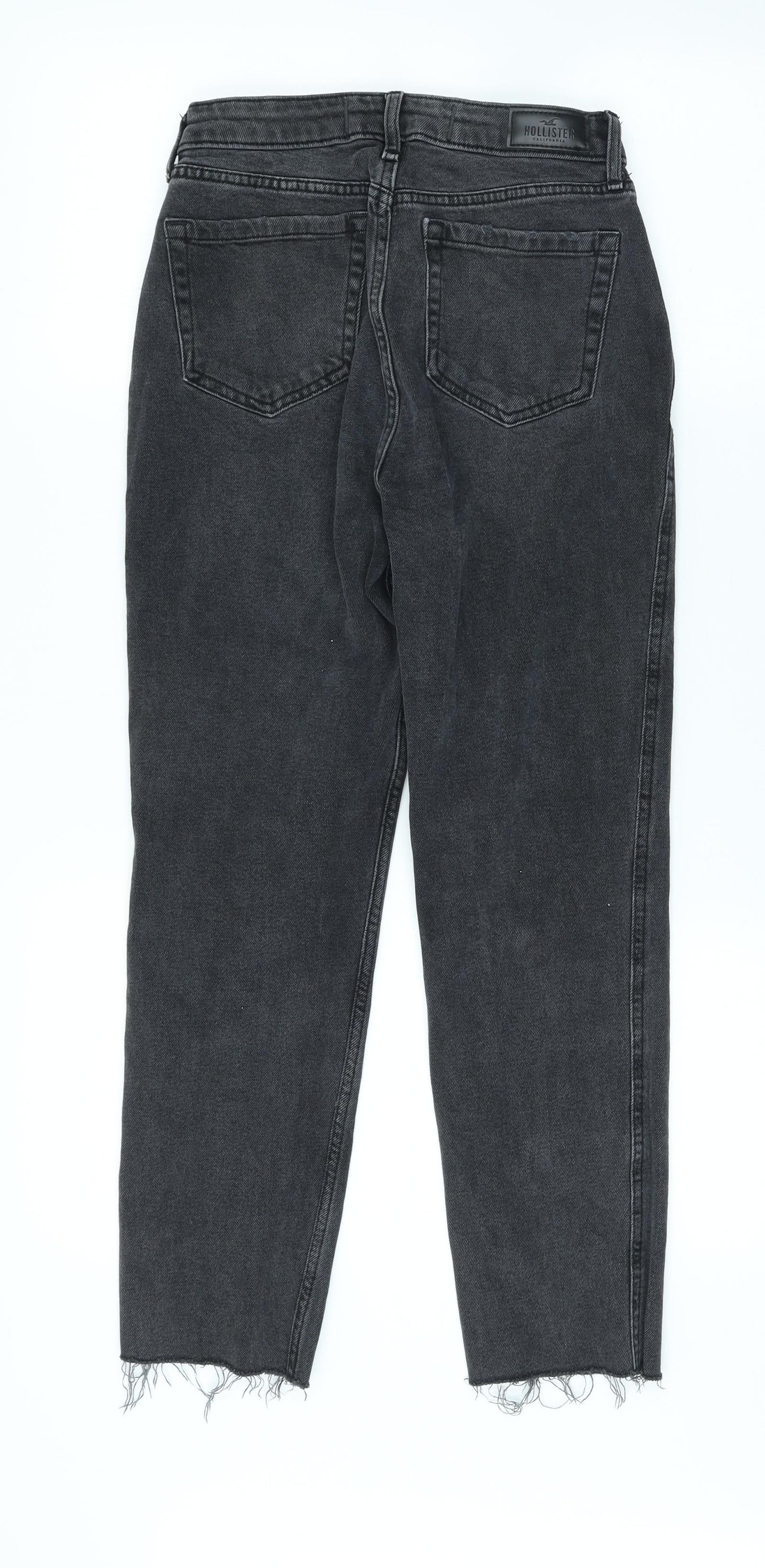 Hollister Womens Grey Cotton Mom Jeans Size 24 in L24 in Regular Zip
