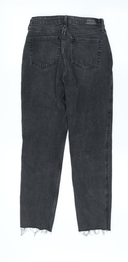 Hollister Womens Grey Cotton Mom Jeans Size 24 in L24 in Regular Zip