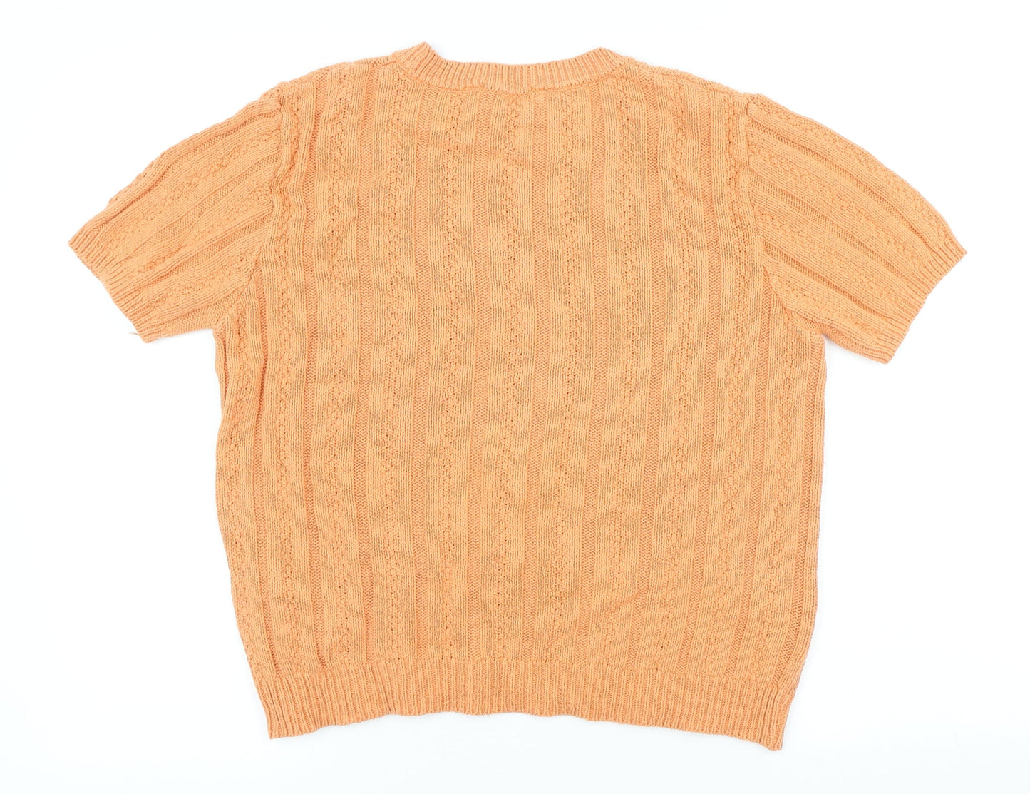 Womens UK Size M Marks and Spencer Orange Pullover Jumper