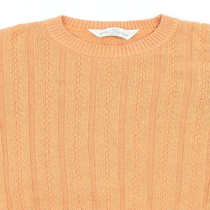 Womens UK Size M Marks and Spencer Orange Pullover Jumper