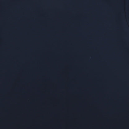 First Avenue Womens Blue Scoop Neck Polyester Cardigan Jumper Size 14