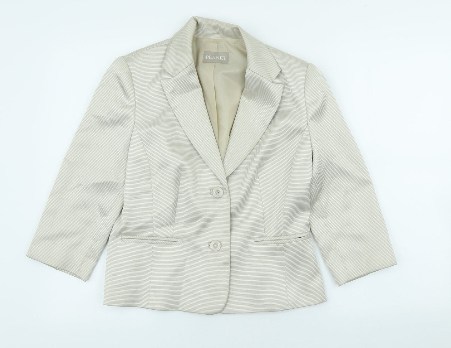Womens UK Size 8 Planet Regular Ivory Blazer