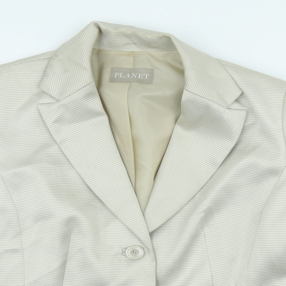 Womens UK Size 8 Planet Regular Ivory Blazer