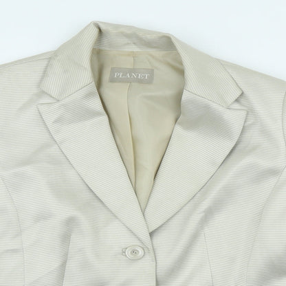 Womens UK Size 8 Planet Regular Ivory Blazer