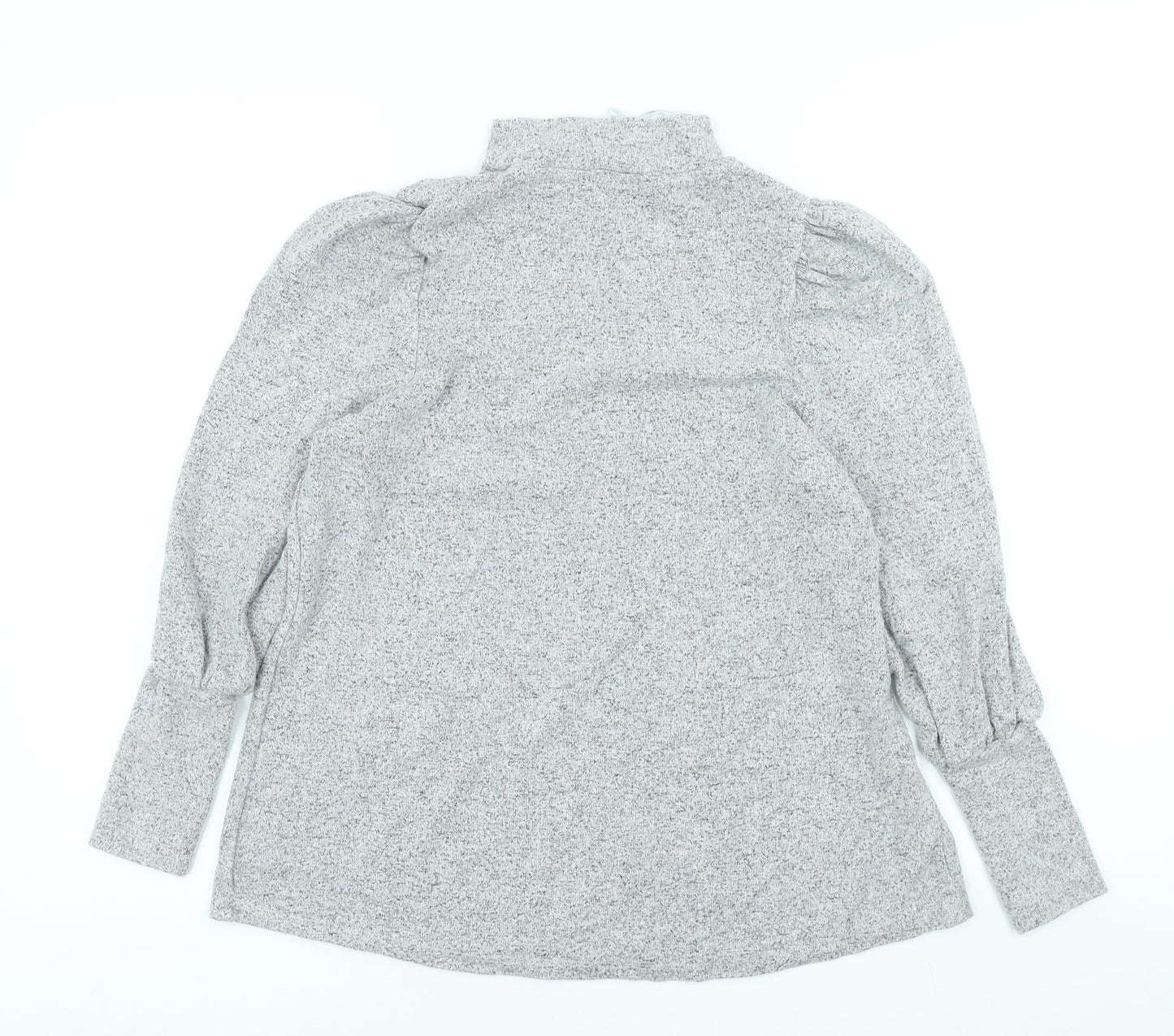TU Womens Grey High Neck Viscose Pullover Jumper Size 8