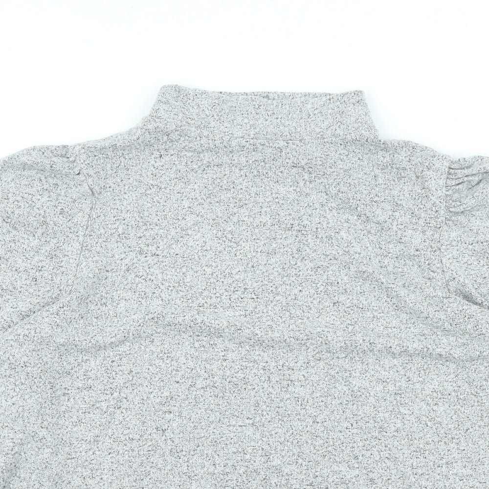 TU Womens Grey High Neck Viscose Pullover Jumper Size 8