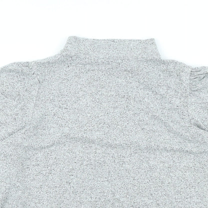 TU Womens Grey High Neck Viscose Pullover Jumper Size 8