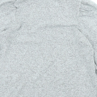 TU Womens Grey High Neck Viscose Pullover Jumper Size 8