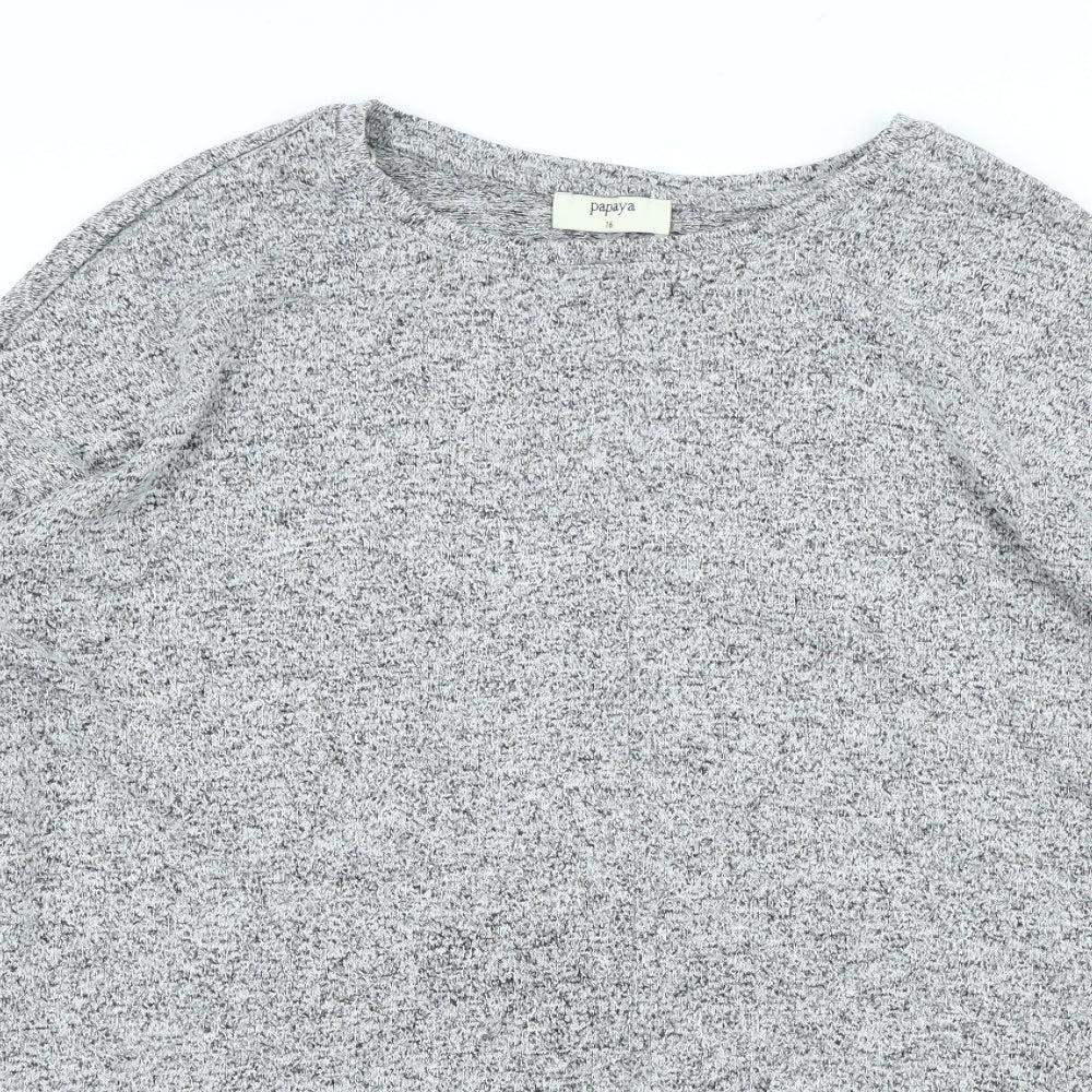 Womens UK Size 16 Papaya Grey Pullover Jumper