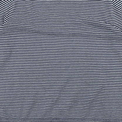 Gap Womens Blue Scoop Neck Striped Acrylic Pullover Jumper Size XS